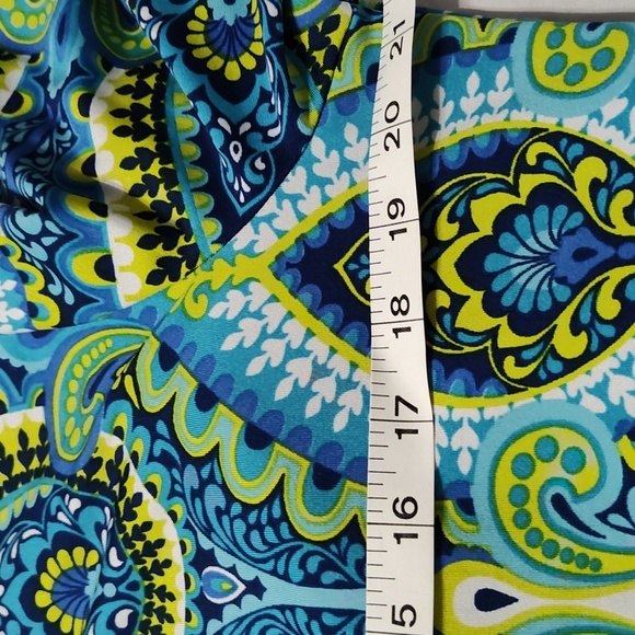 Buckhead Betties Dress Size XL A Line Midi Long Sleeve Peacock Print Spring - Picture 11 of 13